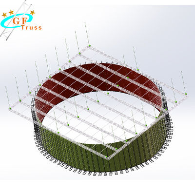 Circle Indoor / Outdoor Led Truss Display Led Screen Truss