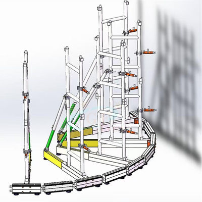 نردبان شکل منحنی صفحه نمایش LED خرپا گروه پشتیبانی سیستم خرپا