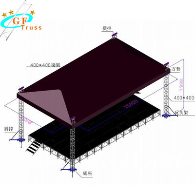 لامپ خرپایی صفحه نمایش چراغ روشنایی 290 * 290 mm Spigot Aluminium