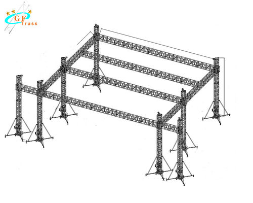 نمایشگاه روشنایی 6061-T6 400mm آلومینیوم خرپا خرپایی