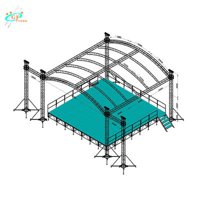 نمایشگر خرپا آلومینیومی 300 * 300 میلی متر مربع با قاب روشنایی مرحله