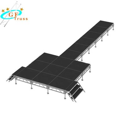 1.0m قابل تنظیم NonSlip Aluminium Stage Platform قابل حمل