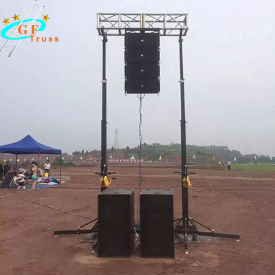 4M Heavy Duty Crank Stand قابل حمل تلسکوپی بلند کردن برج خرپایی برای آویزان کردن روشنایی