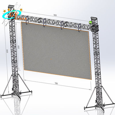 سیستم پشتیبانی زمینی خرپا دیواری دیوار پرواز برای صفحه نمایش صفحه نمایش LED