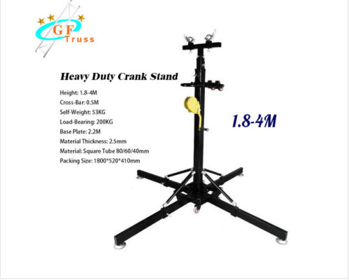 4M Heavy Duty Crank Stand قابل حمل تلسکوپی بلند کردن برج خرپایی برای آویزان کردن روشنایی